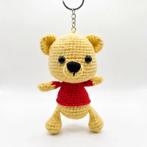 Handmade Crochet Animal Keychains Amigurumi Keyrings Backpack Accessories Bear