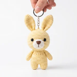 Handmade Crochet Animal Keychains Amigurumi Keyrings Backpack Accessories Rabbit