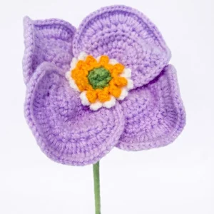Crochet Red Rose Flower Decor, Handmade Knitted Amigurumi Desk Plant, Everlasting Gift type 44